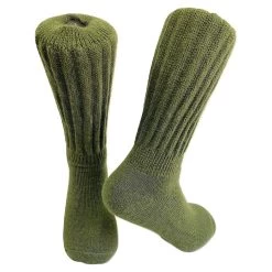 Tey-Art Women's Solid Alpaca Crew Sock -Outdoor women's clothing store 100564185 Olive