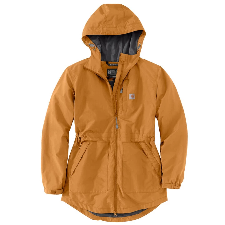 Carhartt Women's Rain Defender Hooded Lightweight Coat 5 Carhartt Women's Rain Defender Hooded Lightweight Coat - Image 3