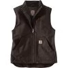 Carhartt Women's Relaxed Fit Washed Duck Sherpa-Lined Mock Neck Vest -Outdoor women's clothing store 104224 DKB WF20