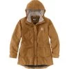 Carhartt Women's Loose Fit Washed Duck Coat -Outdoor women's clothing store 105512 BRN WF22 e