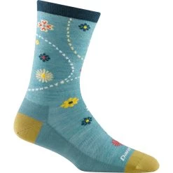 Darn Tough Vermont Women's Garden Light Crew Sock -Outdoor women's clothing store 1610 Aqua