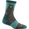 Darn Tough Vermont Women's Bear Town Micro Crew Light Cushion Sock -Outdoor women's clothing store 1970 Aqua