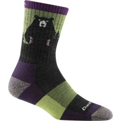 Darn Tough Vermont Women's Bear Town Micro Crew Light Cushion Sock -Outdoor women's clothing store 1970 Lime