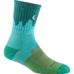 Darn Tough Vermont Women's Treeline Micro Crew Sock -Outdoor women's clothing store 1971 Aqua full