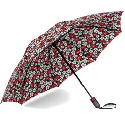 ShedRain UnbelievaBrella Printed Automatic Compact Umbrella 10 ShedRain UnbelievaBrella Printed Automatic Compact Umbrella -Outdoor women's clothing store 2300 PopFlowers Underside R 5000x