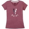 Got Keys Women's Split Lobster Short-Sleeve T-Shirt -Outdoor women's clothing store 23B123 GotKeys WomensSplitLobsterShortSleeveTShirt Burgundy 1
