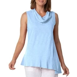 Habitat Women's Solid Flounce Tank Top -Outdoor women's clothing store 27511 Sky 1