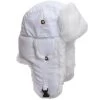 Mad Bomber Women's White Supplex Nylon Hat With White Faux Fur -Outdoor women's clothing store 303FFWHT 2