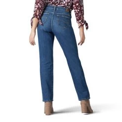Lee Jeans Women's Instantly Slims Relaxed Fit Straight Leg Jean - Petite -Outdoor women's clothing store 340463R BB01 SWBB PRD