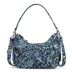 Vera Bradley Women's Frannie Recycled Cotton Crescent Crossbody Handbag -Outdoor women's clothing store 37238 15911 01