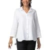 Habitat Women's Wrap Tunic 3/4-Sleeve Top -Outdoor women's clothing store 41531 WHT 1 1 800x800 crop center