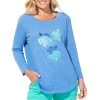 Escape By Habitat Women's Turtles Hi/Low Long-Sleeve Top -Outdoor women's clothing store 46204 Marina 1