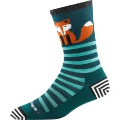 Darn Tough Vermont Women's Animal Haus Crew Light Cushioned Sock -Outdoor women's clothing store 6037 Dark Teal 1 copy 1