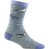 Darn Tough Vermont Women's Twitterpated Lightweight Lifestyle Crew Sock -Outdoor women's clothing store 6087 Seafoam 1
