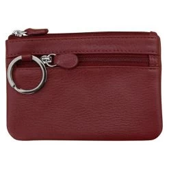 Ili New York Women's Coin Purse With Key Ring -Outdoor women's clothing store 6413 MERLOT