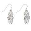 Periwinkle By Barlow Women's Silver Flip Flop Earring -Outdoor women's clothing store 8107149 17