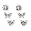 Periwinkle By Barlow Women's Silver Garden Friends Stud Earring 3-Piece Set