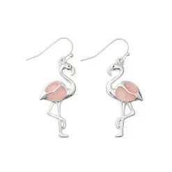 Periwinkle By Barlow Women's Pink Flamingo Earring