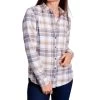 Kuhl Women's Kamila Flannel Long-Sleeve Shirt -Outdoor women's clothing store 8377 Kamila20Flannel Ganache Front