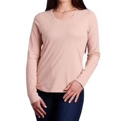 Kuhl Women's Bravada Long-Sleeve T-Shirt -Outdoor women's clothing store 8490 Bravada20LS Rose20Quartz Front