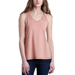Kuhl Women's Arabella V-Neck Tank Top 6 Kuhl Women's Arabella V-Neck Tank Top -Outdoor women's clothing store 8498 arabella v neck tank sandstone front pdp photo