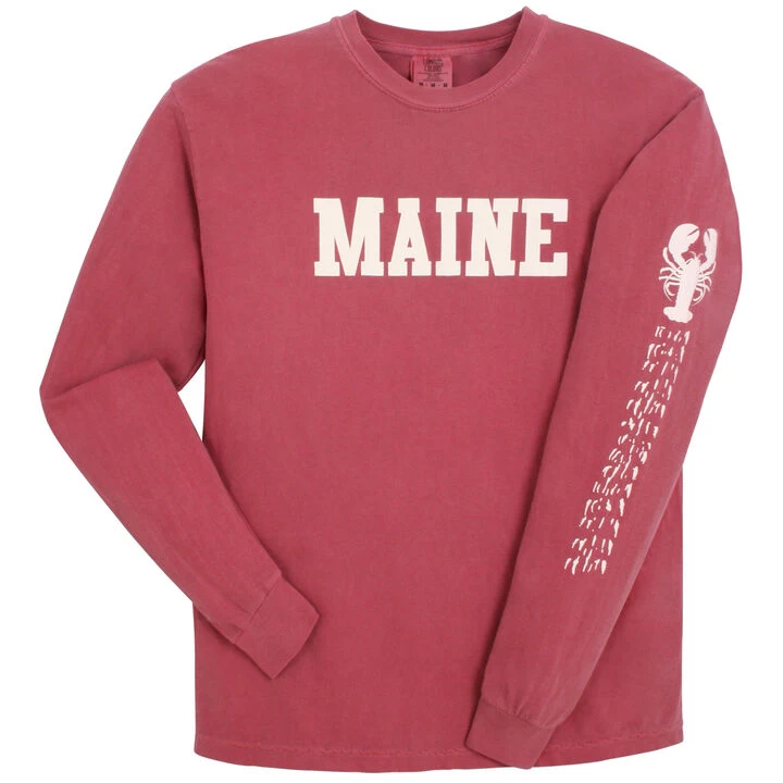 Soft As A Grape Women's Maine Lobster Tracks Sleeve Graphic Long-Sleeve T-Shirt 3 Soft As A Grape Women's Maine Lobster Tracks Sleeve Graphic Long-Sleeve T-Shirt
