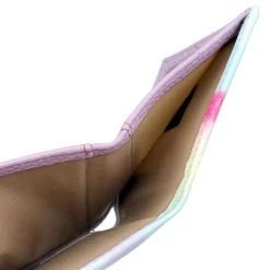 Buxton Women's Ombre Vegan Leather With RFID Pik-Me-Up Mini-Trifold Wallet -Outdoor women's clothing store Buxton 107P10 Lilac 4open