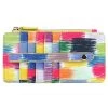 Buxton Women's Colorful Brush Strokes Vegan Leather With RFID Pik-Me-Up Thin Card Holder Wallet