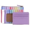 Buxton Women's Rainbow Stripes Vegan Leather With RFID Pik-Me-Up ID Coin / Card Case 2 Buxton Women's Rainbow Stripes Vegan Leather With RFID Pik-Me-Up ID Coin / Card Case -Outdoor women's clothing store Buxton 13204W Lilac 1front