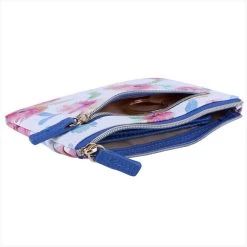 Buxton Women's Watercolor Garden Vegan Leather With RFID Pik-Me-Up ID Coin / Card Case -Outdoor women's clothing store Buxton 13304W Admiral 5open