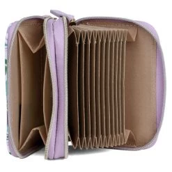 Buxton Women's Garden Party Vegan Leather With RFID Gold Tone Hardware Pik-Me-Up Wizard Wallet -Outdoor women's clothing store Buxton 138R20 Lilac 3open