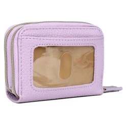 Buxton Women's Solid Pebble Vegan Leather With RFID Gold Tone Hardware Pebble Pik-Me-Up Wizard Wallet -Outdoor women's clothing store Buxton 415R20 LCLilac 1front