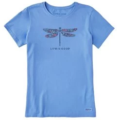 Life Is Good Women's Wildflower Dragonfly Crusher Short-Sleeve Shirt