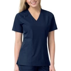 Carhartt Women's Multi-Pocket V-Neck Scrub Short-Sleeve Top