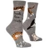 Blue Q Women's People I Love: Cats Crew Sock -Outdoor women's clothing store Cats Crew Sock SW512 GREY