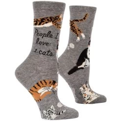 Blue Q Women's People I Love: Cats Crew Sock