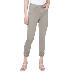 Charlie B Women's Frayed Hem Cropped Twill Pant