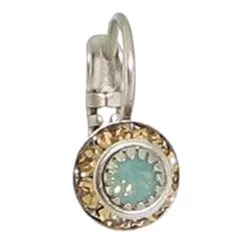 Baked Beads Women's Crystal Disc Earring -Outdoor women's clothing store Crystal Disc Earring E205 L LIGHT GREEN