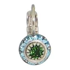 Baked Beads Women's Crystal Disc Earring -Outdoor women's clothing store Crystal Disc Earring E205 Q DARK GREEN
