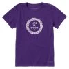 Life Is Good Women's Daisy Chain Crusher Short-Sleeve Shirt -Outdoor women's clothing store DEEP PURPLE