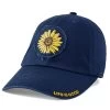 Life Is Good Women's Sunflower Tattered Chill Cap -Outdoor women's clothing store DF85HE Darkestblue