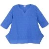 Focus Women's 3/4-Sleeve Tunic Top -Outdoor women's clothing store EC423 Focus Womens3QtrSleeveTunicTop Blue