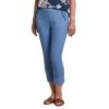 Tribal Women's Pull-on Capri Pant With Side Tab At Hem -Outdoor women's clothing store FRONT 1