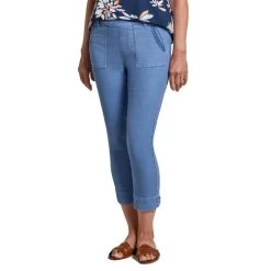 Tribal Women's Pull-on Capri Pant With Side Tab At Hem