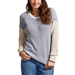 Tribal Women's Cotton Color Block Sweater