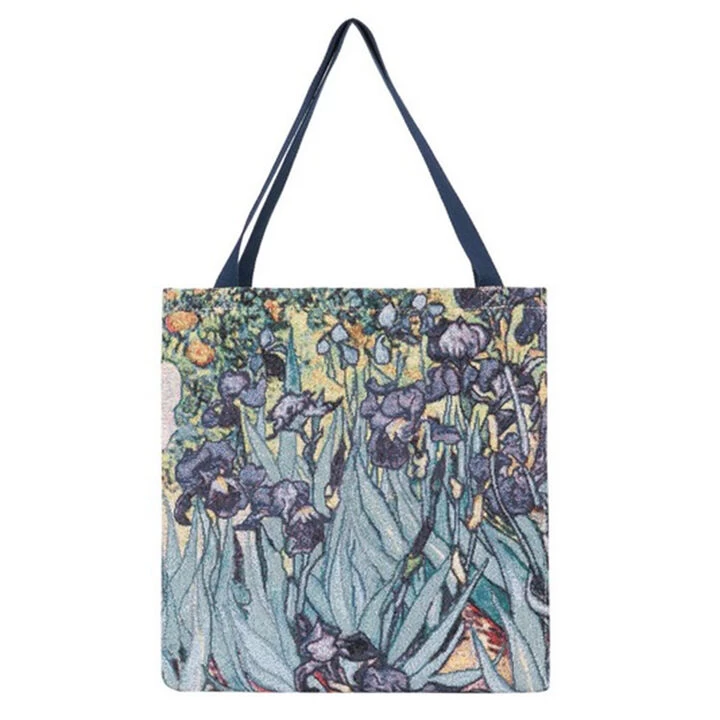 Signare Women's Van Gogh Iris Foldable Gusset Shopping Bag 3 Signare Women's Van Gogh Iris Foldable Gusset Shopping Bag