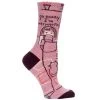 Blue Q Women's Go Away I'm Introverting Crew Sock -Outdoor women's clothing store Go Away Im Introverting Crew Sock SW504 PINK