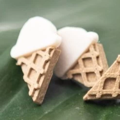 Winter Hill Jewelry Women's Ice Cream Cone Stud Earring -Outdoor women's clothing store ICECREAM ice cream cone studs Vanilla
