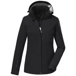 Killtec Women's KOS 133 Functional Rain Jacket -Outdoor women's clothing store Killtec 38383 Black 1front