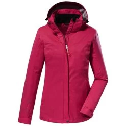 Killtec Women's KOS 133 Functional Rain Jacket -Outdoor women's clothing store Killtec 38383 Rose 1front